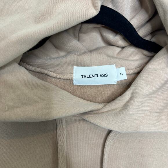 Talentless Cropped Boxing Hoodie Tan Hooded Sweatshirt S - Picture 5 of 8